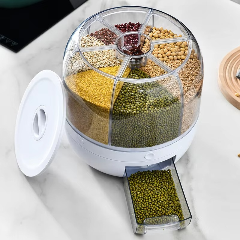 Rotating Rice Dispenser with 360° Rotation