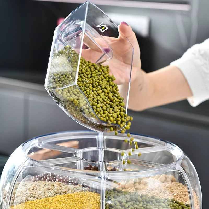 Rotating Rice Dispenser with 360° Rotation