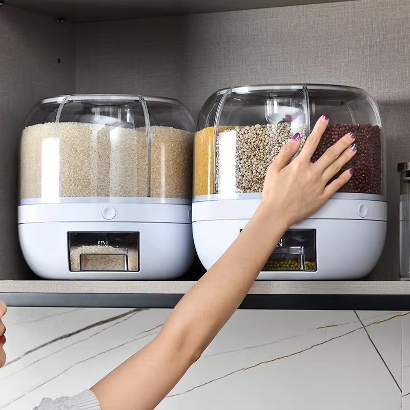 Rotating Rice Dispenser with 360° Rotation