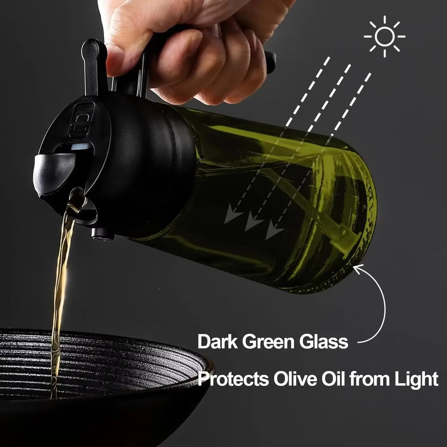 2 in 1 Glass Oil Sprayer & Dispenser