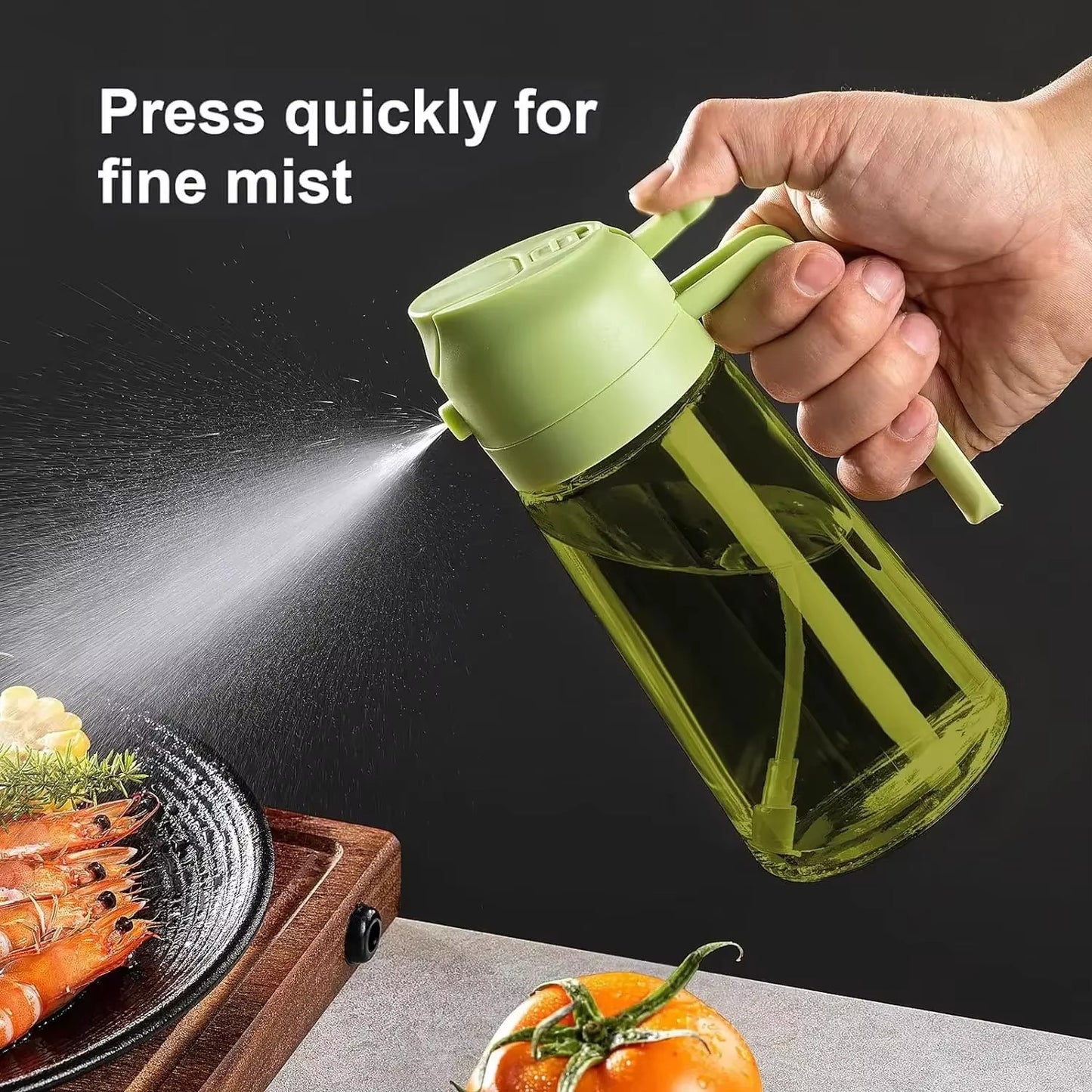 2 in 1 Glass Oil Sprayer & Dispenser