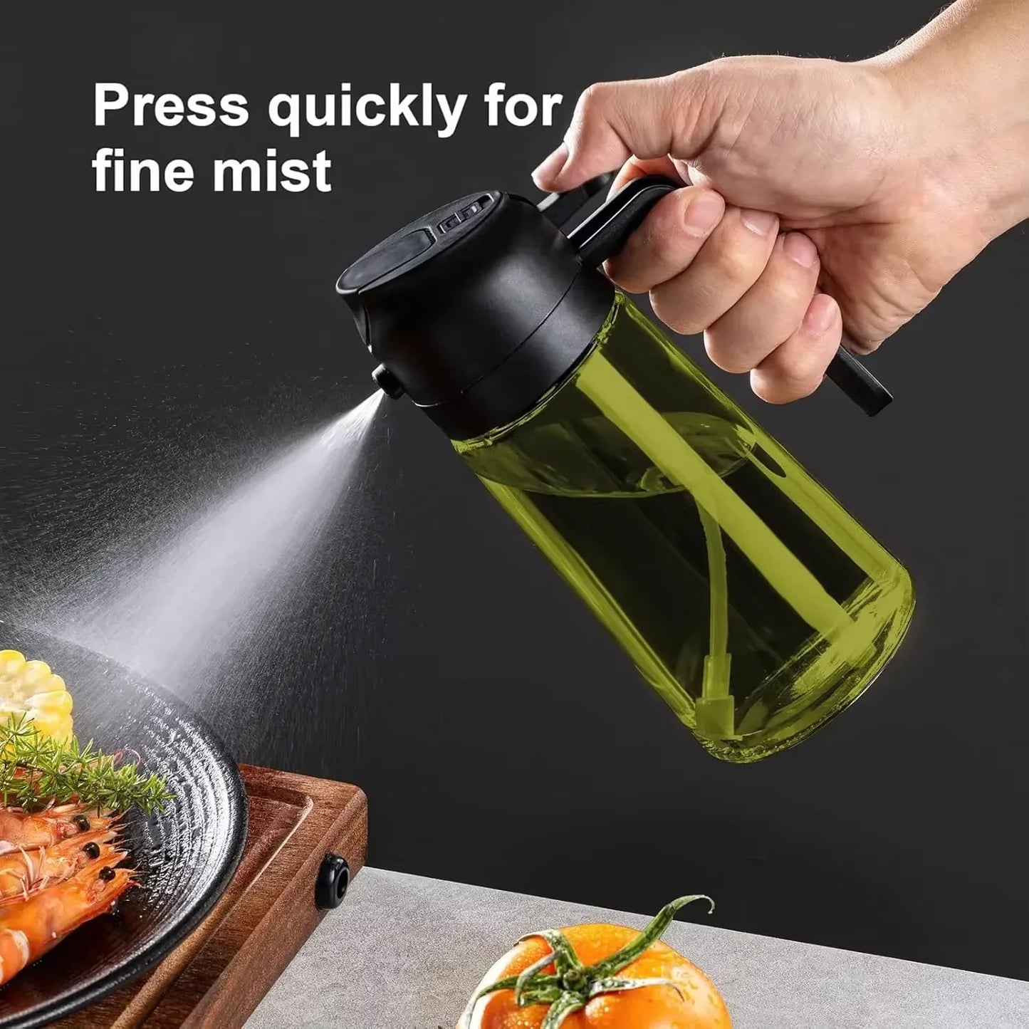 2 in 1 Glass Oil Sprayer & Dispenser