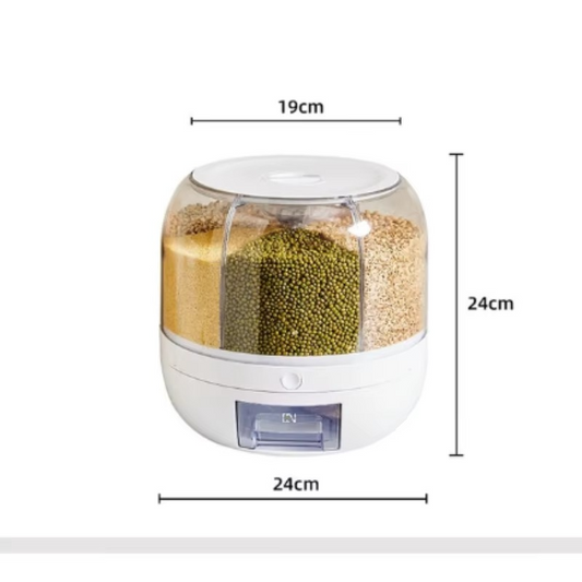 Rotating Rice Dispenser with 360° Rotation